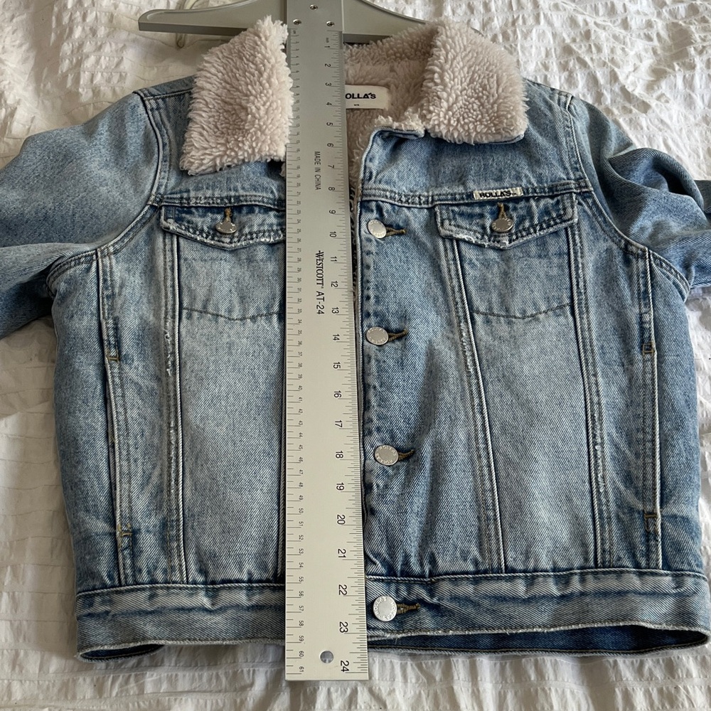 ROLLA'S Light Blue Denim Sherpa Jacket - Picture 6 of 10